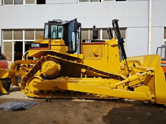 Caterpillar Series Bulldozer CATD9R Soil Plowing Operation Road Construction