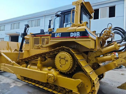 Caterpillar Series Bulldozer CATD9R Soil Plowing Operation Road Construction