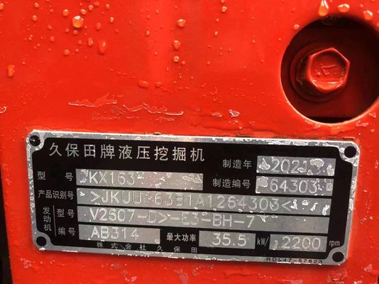 Used Kubota 163 Mini Excavator Hydraulic Crawler Excavator Original Engine