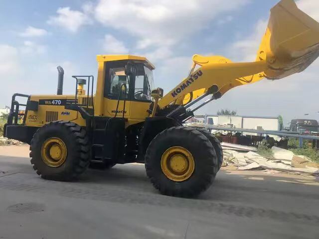 Gemaakt in Japan Originele Komatsu WA470-3 wiellader Hot Sale Komatsu470 voorlader Gebruikte komatsu 380 320 470 500 laadmachines