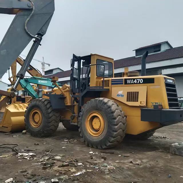 Gemaakt in Japan Originele Komatsu WA470-3 wiellader Hot Sale Komatsu470 voorlader Gebruikte komatsu 380 320 470 500 laadmachines